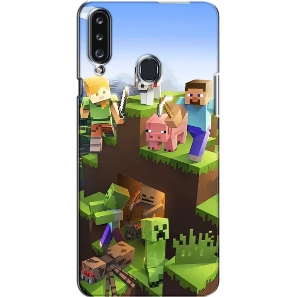Чехол с рисунком «Майн-крафт» для Samsung Galaxy A20s (A207) Чехол с рисунком «Майн-крафт» для Samsung Galaxy A20s (A207)