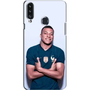 Чехол (TPU) с Футболистом на Samsung Galaxy A20s (A207) (Мбаппешичка)