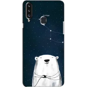 Силиконовый бампер с картинкой животных для Samsung Galaxy A20s (A207) (Медведица)