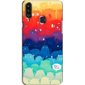 Силиконовый чехол с котиком для Samsung Galaxy A20s (A207) (Mew)