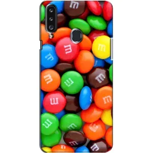 Чохол з зображенням смачної їжі для Samsung Galaxy A20s (A207) (Різнокольорові M&M'S)