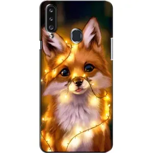 Чехол с Лисичкой для Samsung Galaxy A20s (A207) (Новогодний лисенок)