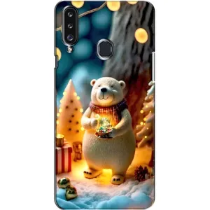 Чехлы на Новый Год Samsung Galaxy A20s (A207) (Новогодний ведмеженок)