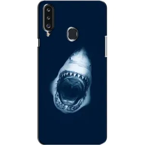 Силиконовый бампер с картинкой животных для Samsung Galaxy A20s (A207) (Пасть Акулы)