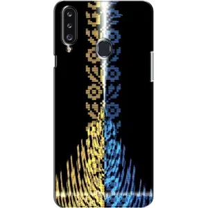 Силиконовый Чехол на Samsung Galaxy A20s (A207) (Патриотическая вышиванка)