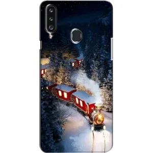 Силиконовый бампер на рождество для Samsung Galaxy A20s (A207) (Поезд)