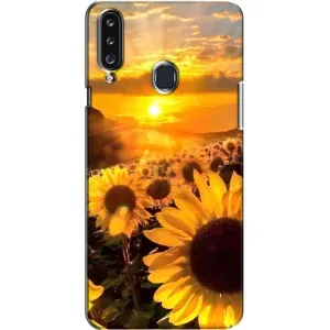 Чохол з Квітами для Samsung Galaxy A20s (A207) (поле соняшників)