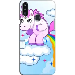 Чехол Unicorn на Samsung Galaxy A20s (A207) (Радуга единорожка)