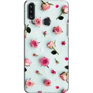Чохли з принтом Троянд для Samsung Galaxy A20s (A207) (Різні квіти)
