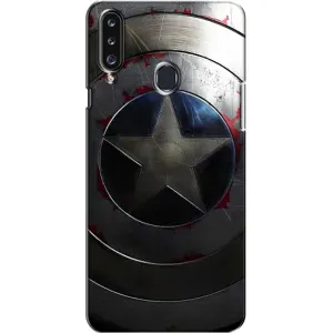 Чохол с Щітом Капітана Америки на Samsung Galaxy A20s (A207) (Ретро Щит Капітана)