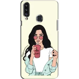 Силіконовый Чохол на Samsung Galaxy A20s (A207) з картинкой Модных девушек (З напоєм)