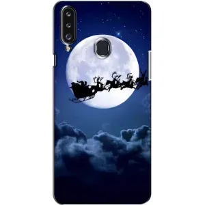 Чехол Санта Клаус для Samsung Galaxy A20s (A207) (Санта - луна)