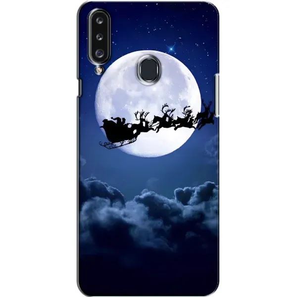 Чехол с рисунком «Санта - луна» для Samsung Galaxy A20s (A207) Чехол с рисунком «Санта - луна» для Samsung Galaxy A20s (A207)