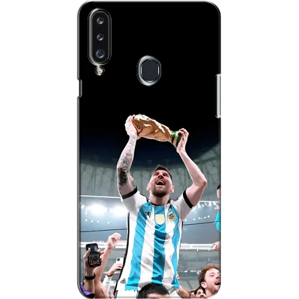 Чехол с рисунком «Счастливый Месси» для Samsung Galaxy A20s (A207)