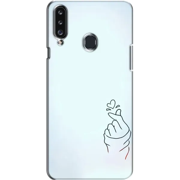 Чехол с рисунком «Сердце на голубом» для Samsung Galaxy A20s (A207)