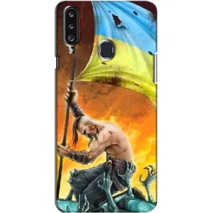 Чехол с картинкой (Патриотический КОЗАК) на Samsung Galaxy A20s (A207) (Сильный Козак)