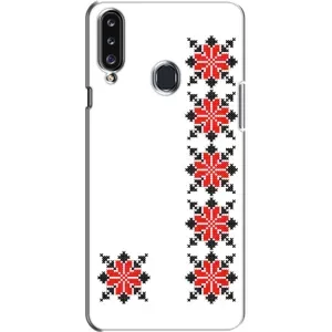 Силиконовый Чехол на Samsung Galaxy A20s (A207) с картинкой Вышиванки (Силуэт вышиванки)