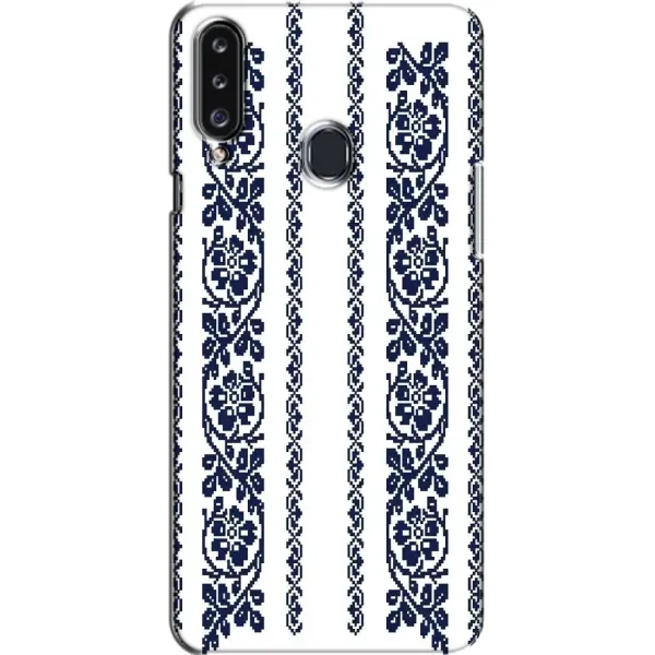 Чехол с рисунком «Синяя вышиванка» для Samsung Galaxy A20s (A207) Чехол с рисунком «Синяя вышиванка» для Samsung Galaxy A20s (A207)