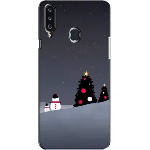 Чехлы на Новый Год Samsung Galaxy A20s (A207) (Снеговички)