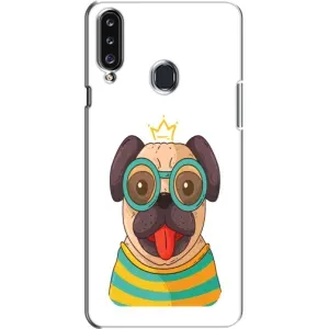 Бампер для Samsung Galaxy A20s (A207) с картинкой "Песики" (Собака Король)
