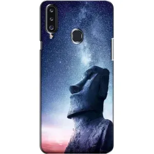 Силиконовые Чехлы (смешные стикеры) для Samsung Galaxy A20s (A207) (Статуя)