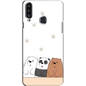 Чехлы с изображением разных животных для Samsung Galaxy A20s (A207) (Удивленные медвеженки)