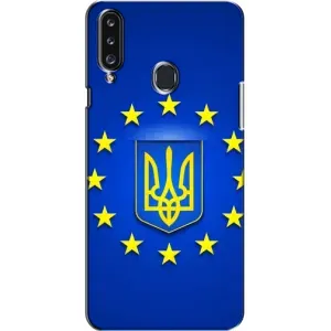 Чехол с Украинской символикой на Самсунг А20с (2017) (Украина это Европа)