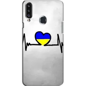 Силиконовый Чехол на Samsung Galaxy A20s (A207) (Я-Украина) (Украинская кардиограмма)