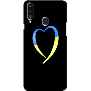 Силиконовый Чехол на Samsung Galaxy A20s (A207) (Я-Украина) (Украинское сердце)