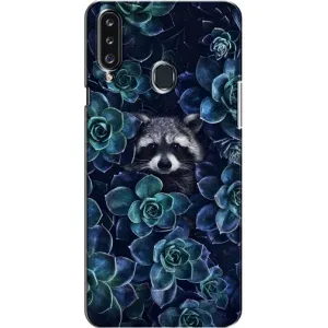 Силиконовый Чехол с Енотами на Samsung Galaxy A20s (A207) (В цветах)