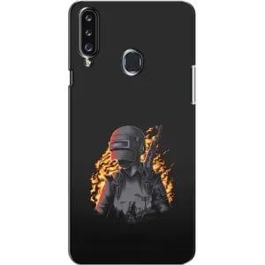 Чохол з картинкою "Герой Pubg" на Samsung Galaxy A20s (A207) (В полум'ї)