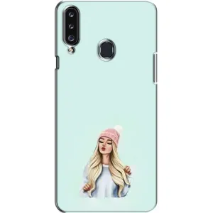 Силіконовый Чохол на Samsung Galaxy A20s (A207) з картинкой Модных девушек (В шапці)