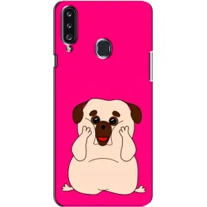 Чехол (ТПУ) Милые собачки для Samsung Galaxy A20s (A207) (Веселый Мопсик)