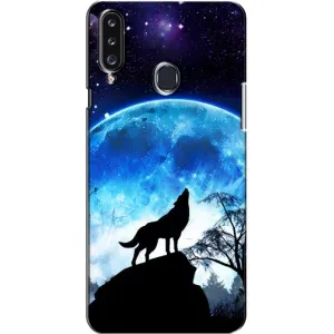 Чехол с Волком на Samsung Galaxy A20s (A207) (Воет на луну)