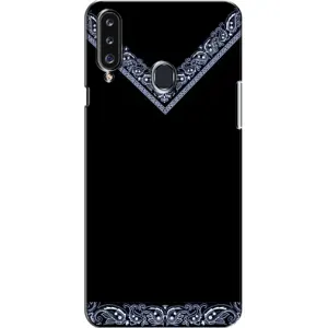 Силиконовый Чехол на Samsung Galaxy A20s (A207) (Воротник вышиванки)