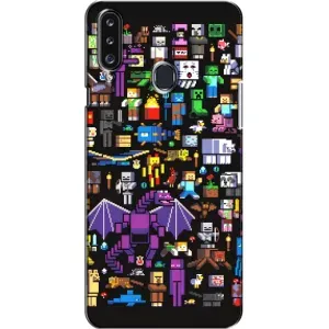 Чохол майнкрафт для Samsung Galaxy A20s (A207) (Усі персонажі)