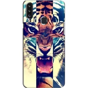 Чехлы с изображением разных животных для Samsung Galaxy A20s (A207) (Яркий Тигр)