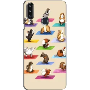 Чохол з Прикольним Принтом на Samsung Galaxy A20s (A207) (Йога свинок)
