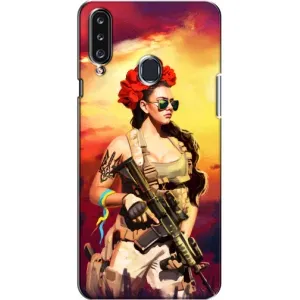 ЗСУ Чехлы (TPU) для Samsung Galaxy A20s (A207) (Женщина солдат)