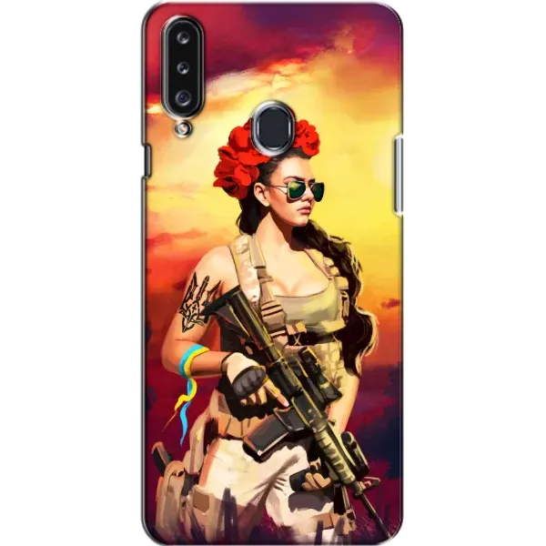 Чехол с рисунком «Женщина солдат» для Samsung Galaxy A20s (A207) Чехол с рисунком «Женщина солдат» для Samsung Galaxy A20s (A207)