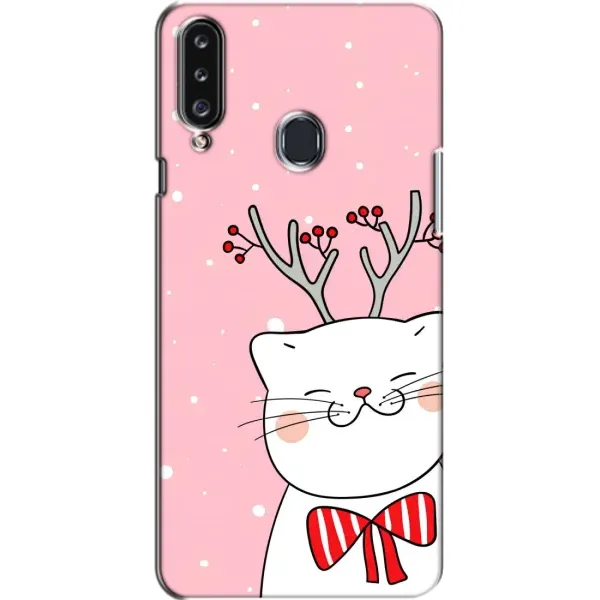Чехол с рисунком «Зимний кот» для Samsung Galaxy A20s (A207) Чехол с рисунком «Зимний кот» для Samsung Galaxy A20s (A207)