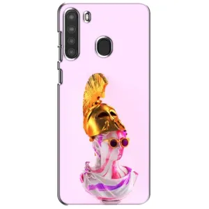 Чехол с Прикольным принтом на Samsung Galaxy A21 (A215) (АРТ Статуя)