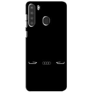 Силиконовый бампер с картинкой машины на Samsung Galaxy A21 (A215) (Силует Audi)