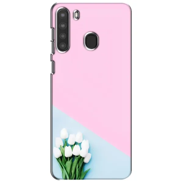 Чехол с рисунком «Белые тюльпаны» для Samsung Galaxy A21 (A215) Чехол с рисунком «Белые тюльпаны» для Samsung Galaxy A21 (A215)