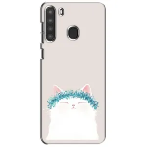 Чехол на тематику: Коты для Samsung Galaxy A21 (A215) (Белый котик)