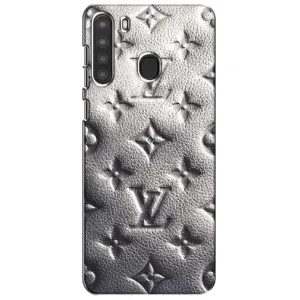 Текстурный Чехол Louis Vuitton для Самсунг А21 (Бежевый ЛВ)