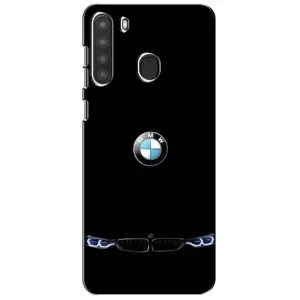 Силиконовый бампер с картинкой машины на Samsung Galaxy A21 (A215) (Черный BMW)