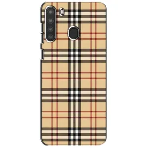 Чехол с Брендами одежды на Самсунг А21 (Burberry стиль)