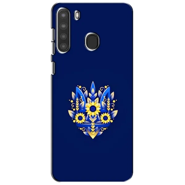 Чехол с рисунком «Цветущий Герб» для Samsung Galaxy A21 (A215)