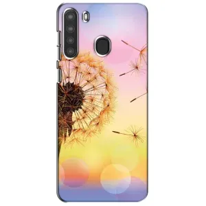 Силиконовый Чехол с одуванчиками на Samsung Galaxy A21 (A215) (Цветок-одуванчик)